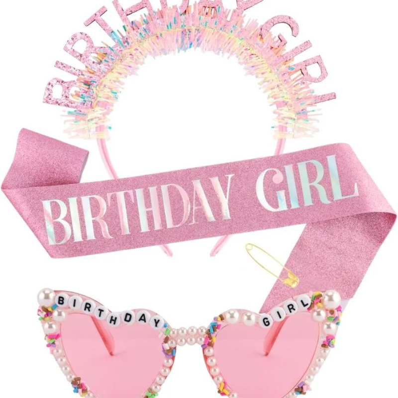 Birthday Girl Sash Glitter Hea - Birthday Sash Glitter ulasan dan harga