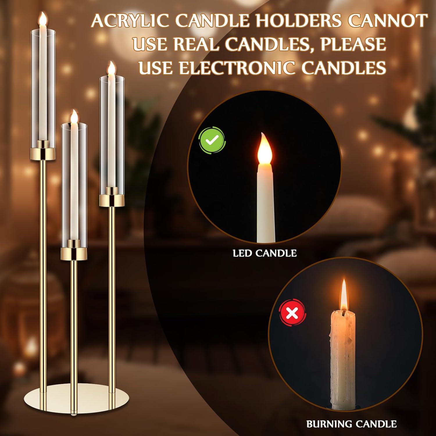 1 Set Acrylic Candelabra Cente - Centerpiece Stick ulasan dan harga