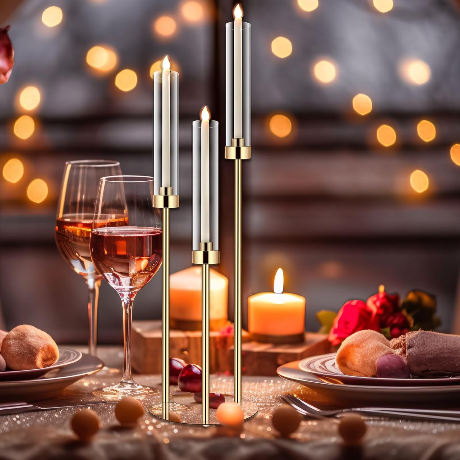 1 Set Acrylic Candelabra Cente - Centerpiece Stick ulasan dan harga