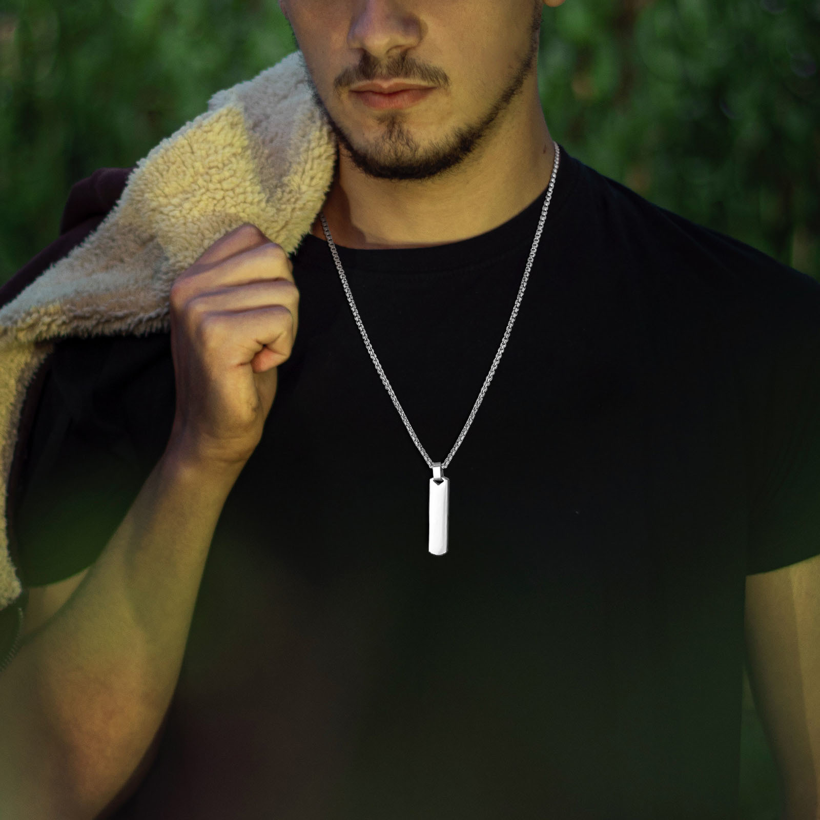 Vnox Initial Bar Necklace for  - Event Z ulasan dan harga