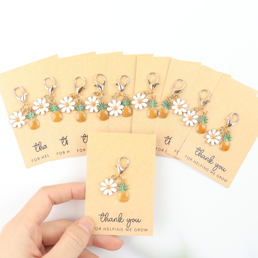10 Mini Pineapple Keychains, w - Event Party ulasan dan harga