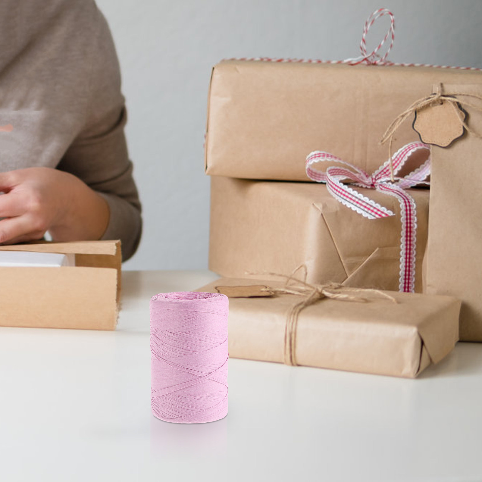 Flat Raffia Paper String Color - Papercraft Supply Ribbon ulasan dan harga