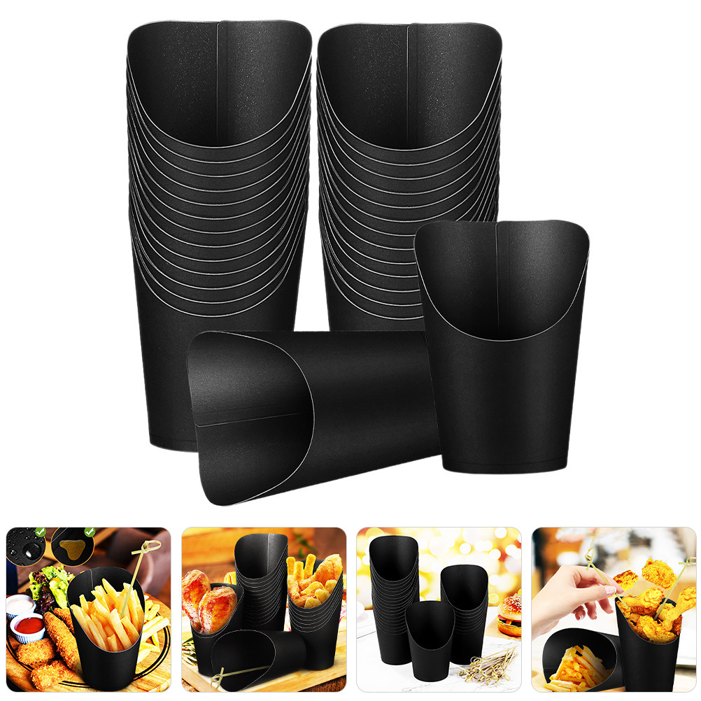 50Pcs Kraft Paper French Fry C - Plastic Cup 50Pcs ulasan dan harga