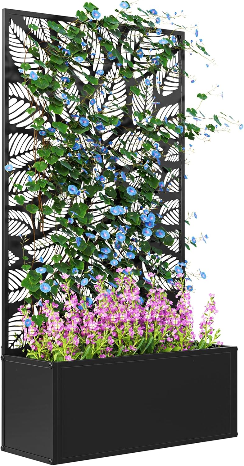 Metal Raised Garden Bed with T - Flower Wall Panel ulasan dan harga