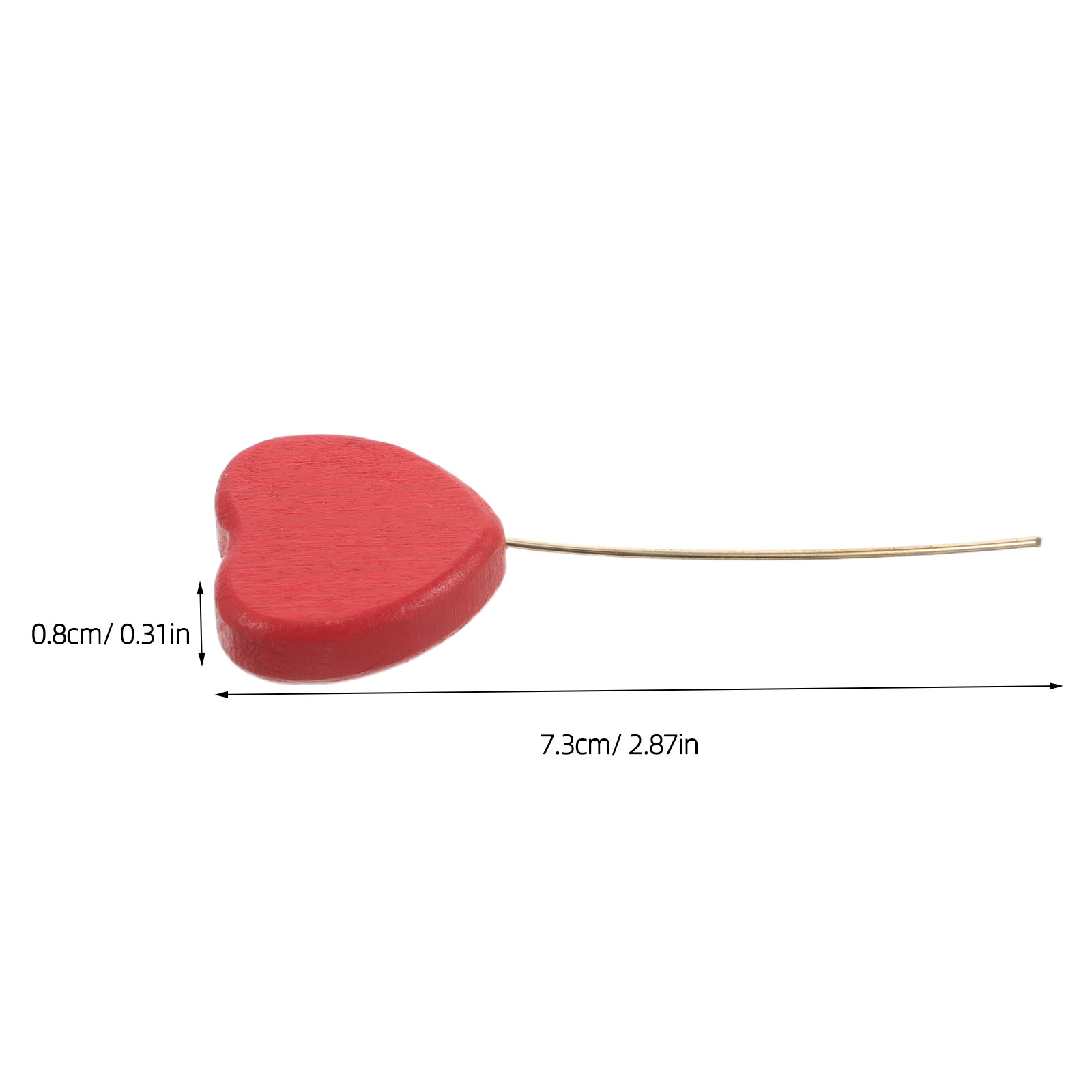 6Pcs Wood Heart Picks Decorati - Centerpiece Stick ulasan dan harga
