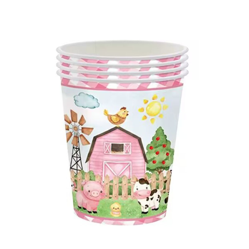 Pink Farm Animal Themed Dispos - Table Cloth Disposable ulasan dan harga