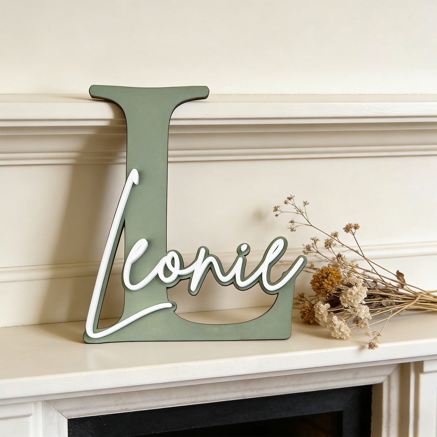 1pc Double-layer Wooden Name D - Eve Party ulasan dan harga
