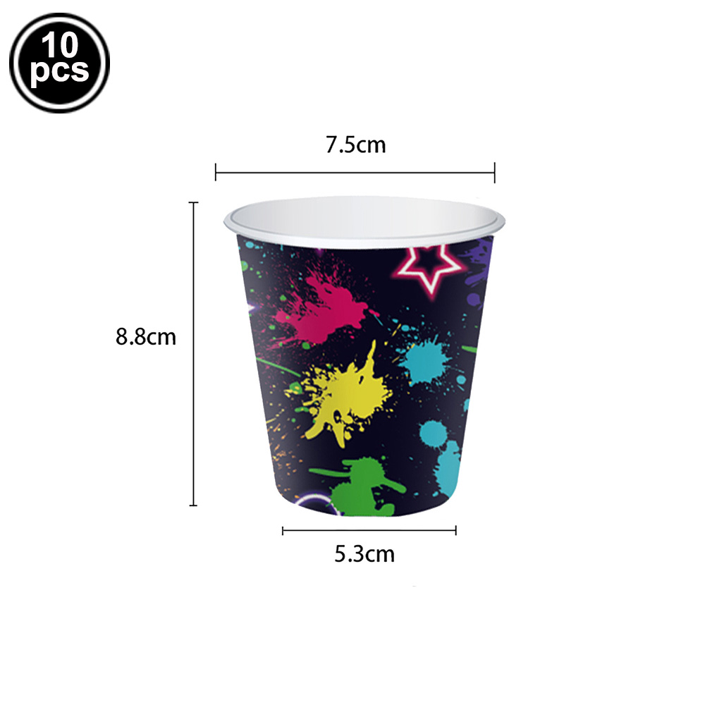 Glow Neon Party Plates Cups Na - Table Cloth Disposable ulasan dan harga